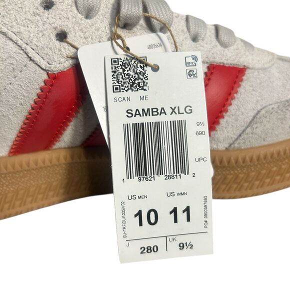Adidas Samba XLG Grey Size 10 Grey One Better Scarlet Gum